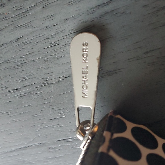 Michael Kors Black and White Polka Dot Wallet - Picture 7 of 14